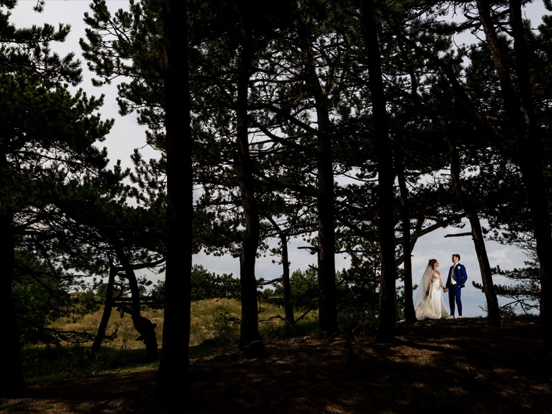 Bruiloft creatieve trouwfotografie