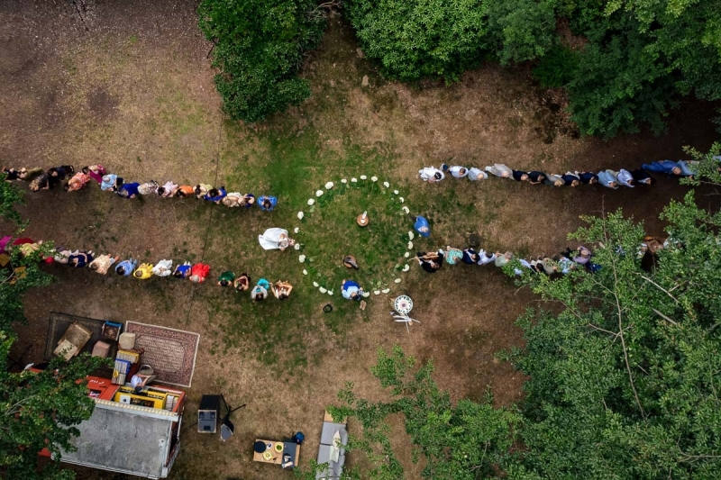 Trouwfotograaf spirituele bruiloft samensmelting