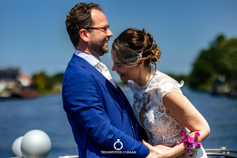 Trouwfotograaf Aalsmeer boot foto