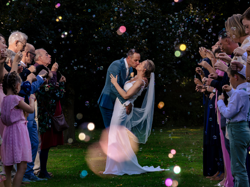 Bruiloft foto bellenblaas