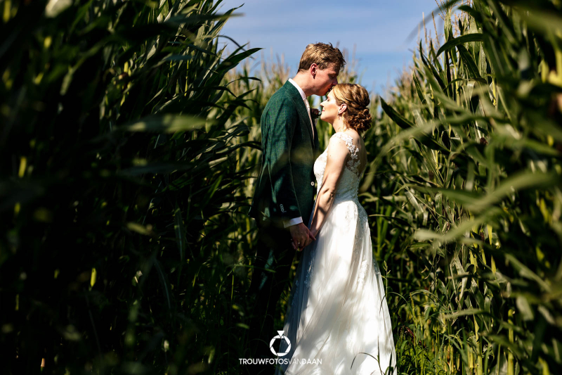 TrouwfotosvanDaan fotoshoot maisveld