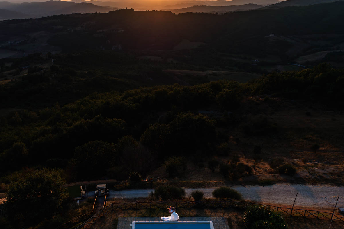 drone foto trouwfotograaf Italie