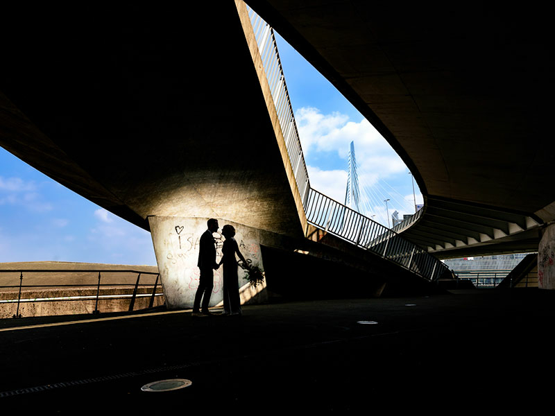 Trouwfotograaf Rotterdam fotoshoot Erasmusbrug