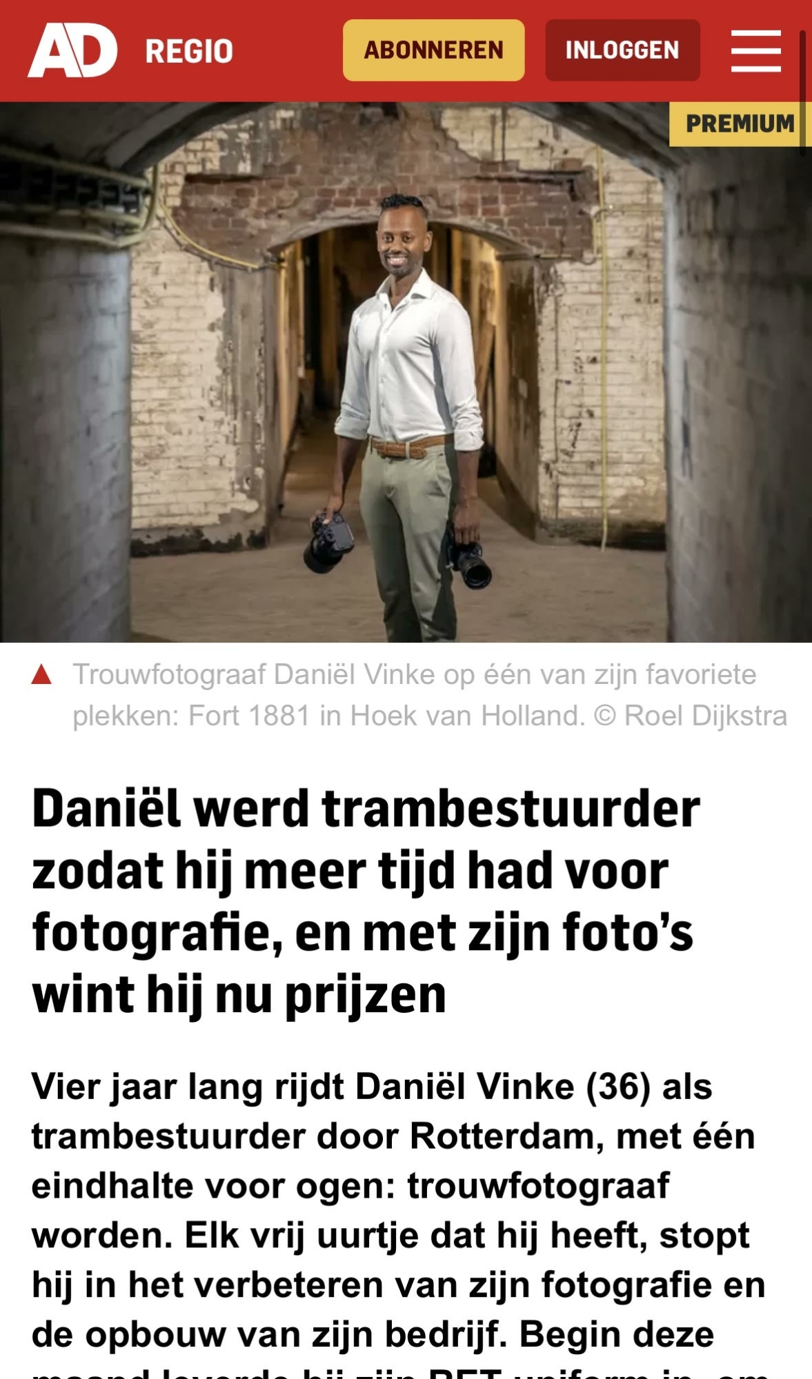Trouwfotograaf Daniel Vinke Algemeen Dagblad