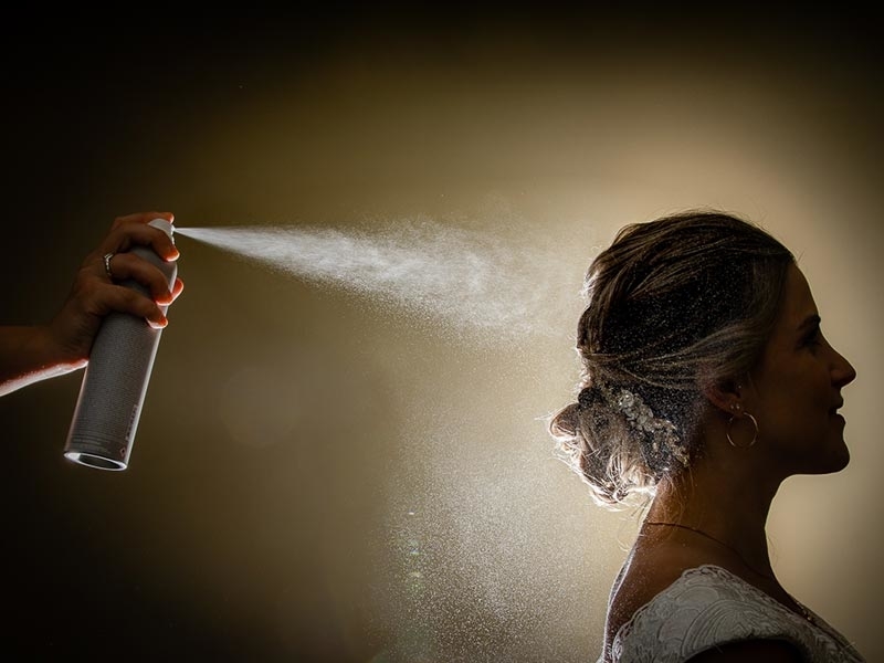 Opmaken bruid: Hairspray