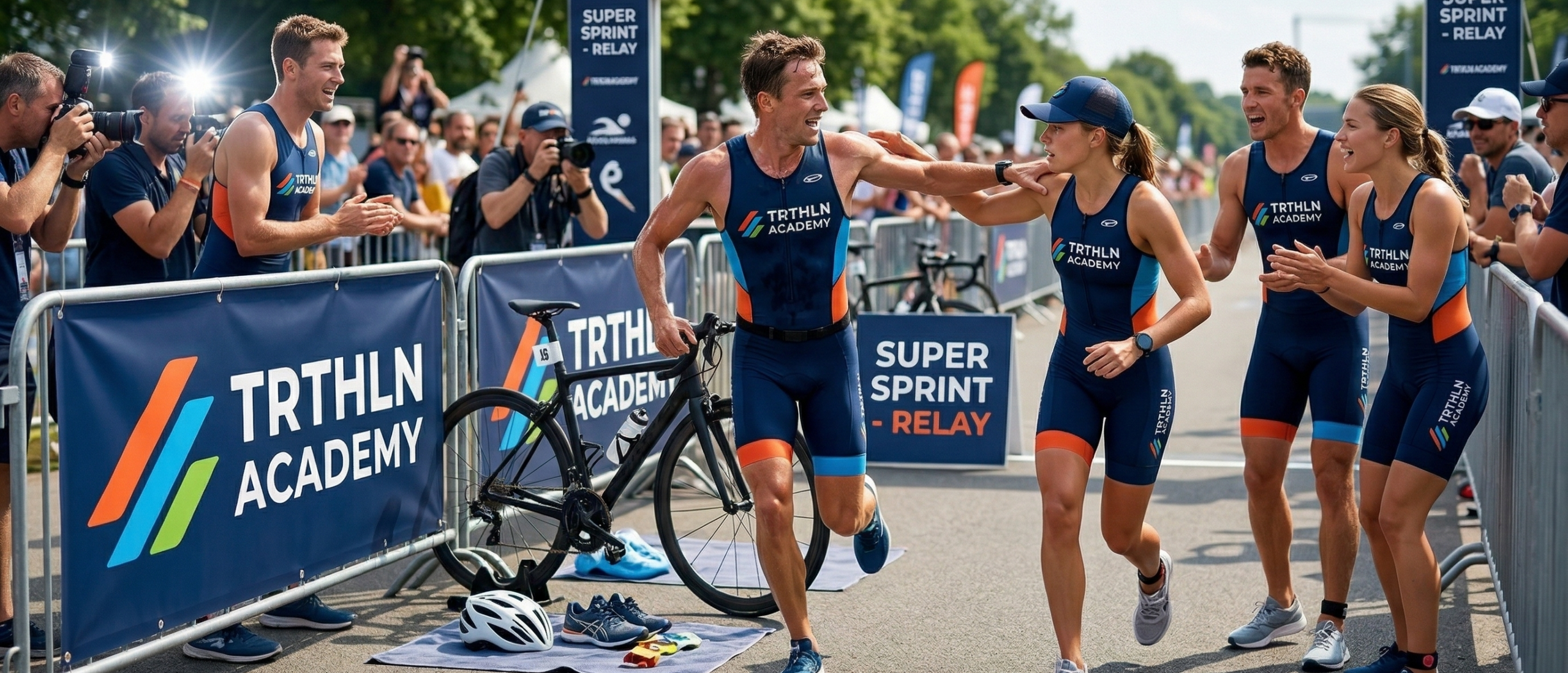 Triathlon mixed relay finish TRTHLN Academy