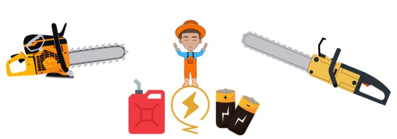 Elektrische, accu en benzine kettingzaag