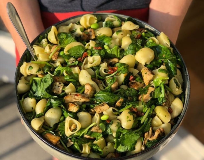 Pastasalade vegan pesto
