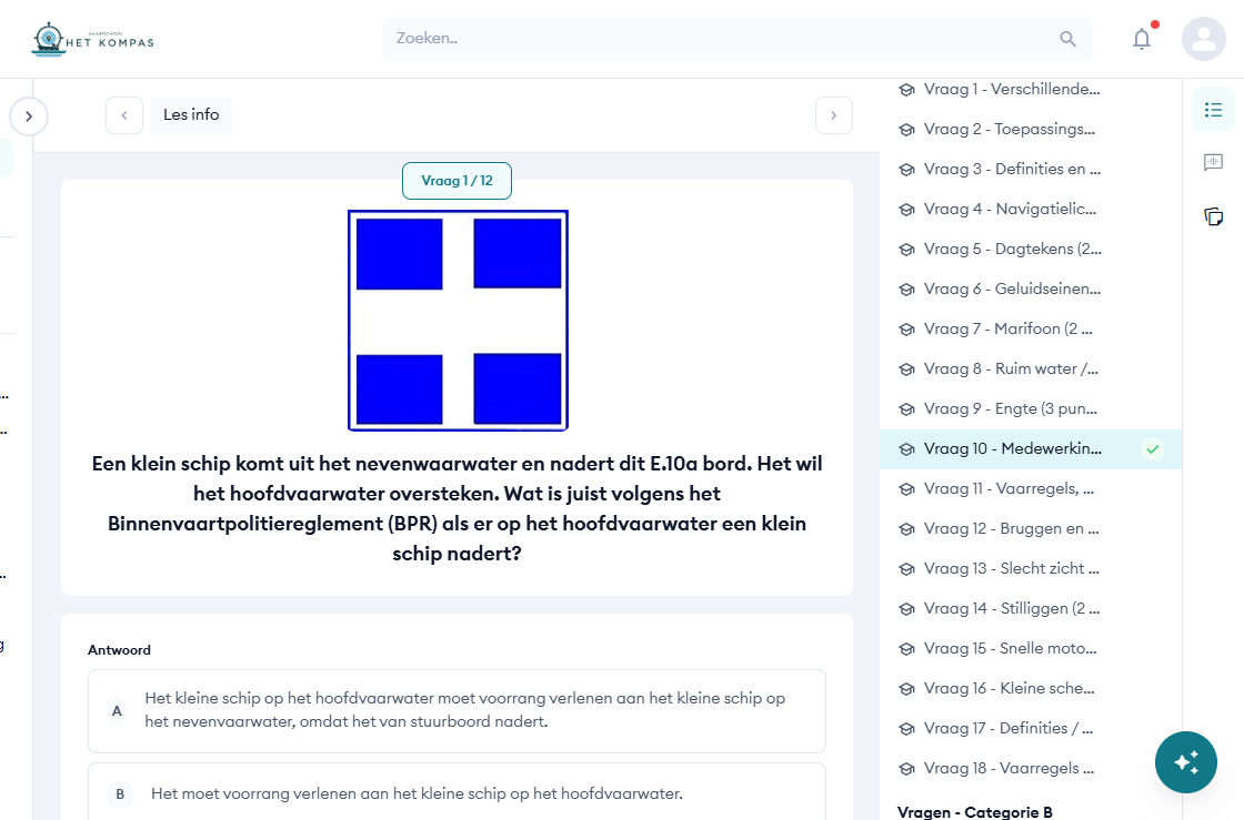 Afbeelding van examenomgeving Vaarschool Het Kompas