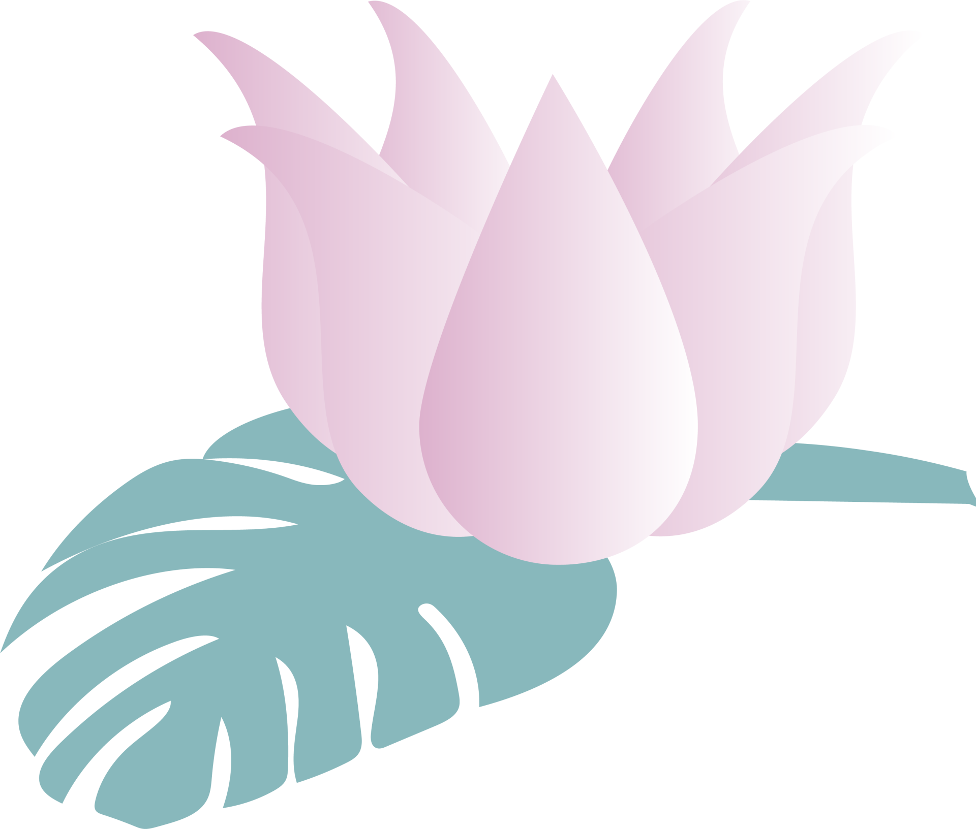 logo-roze-bloem-en-blad-pastel-va-experience-grafische-vormgeving