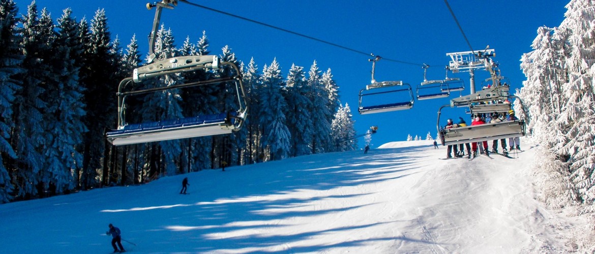 Hoe groot is het skigebied in Winterberg