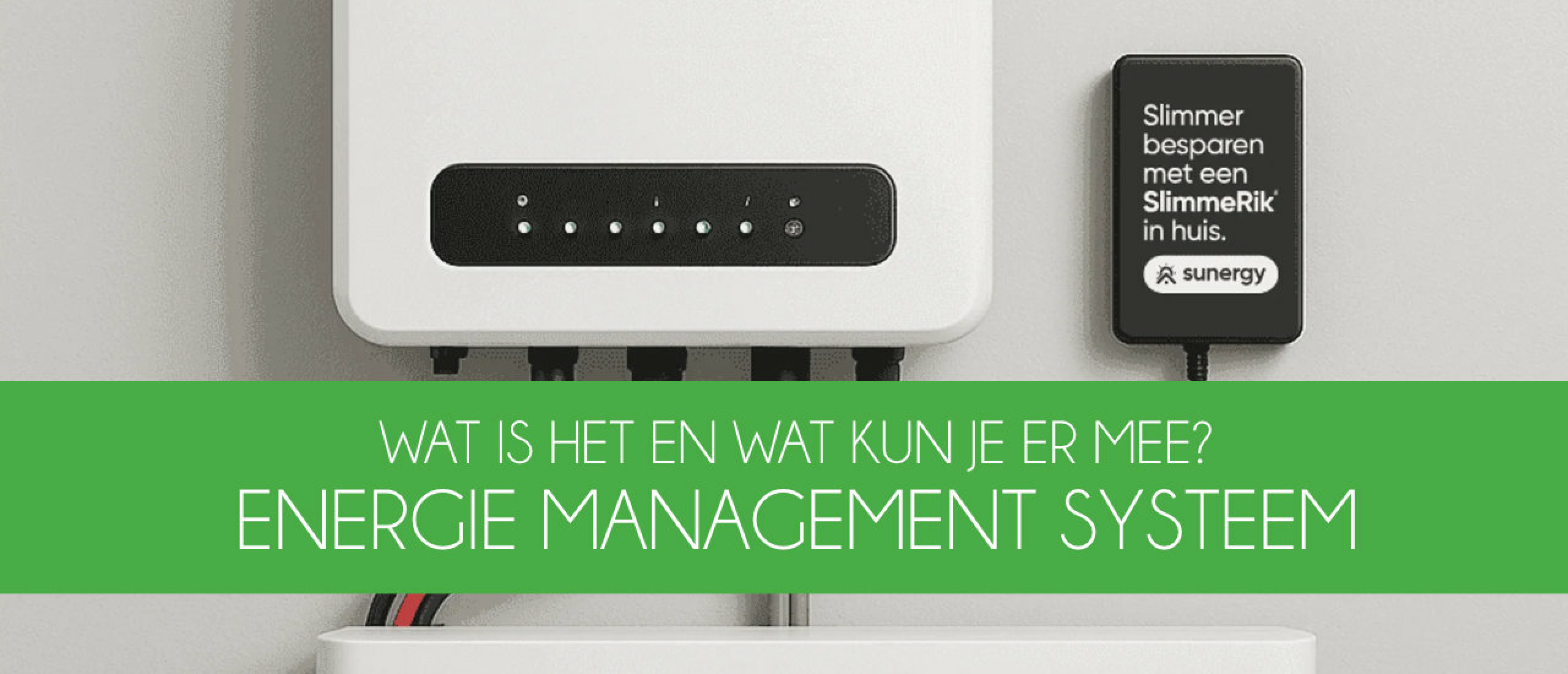Slimmer omgaan met groene stroom met een EMS