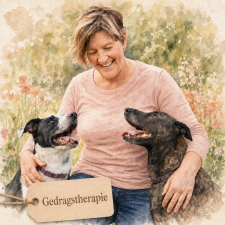minna gedragsdeskundige met twee honden