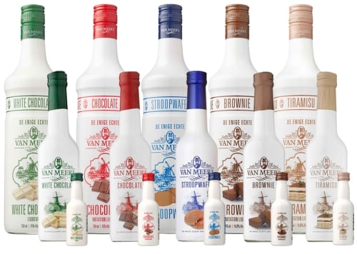 Van Meers range of liqueur bottles