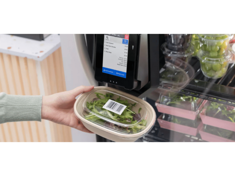Verkoop salades in de vending machine