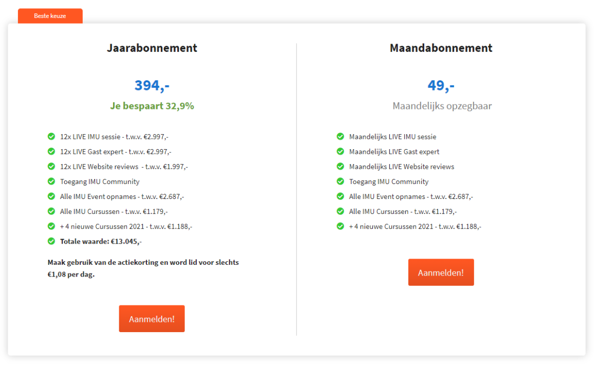 imu+ review en ervaringen kosten