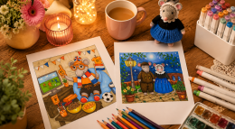 cosy kleurplaten