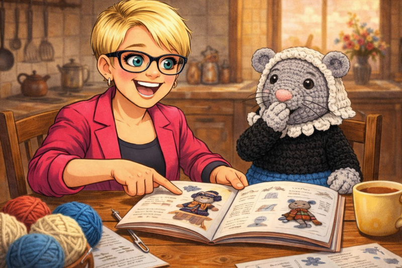 Helga en beija aan de keukentafel