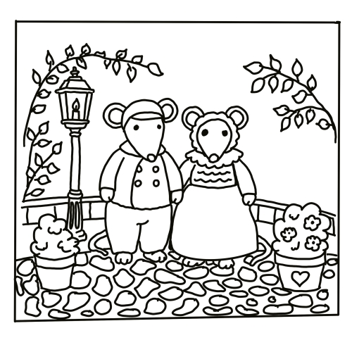 Vestingsmuizen cosy coloring