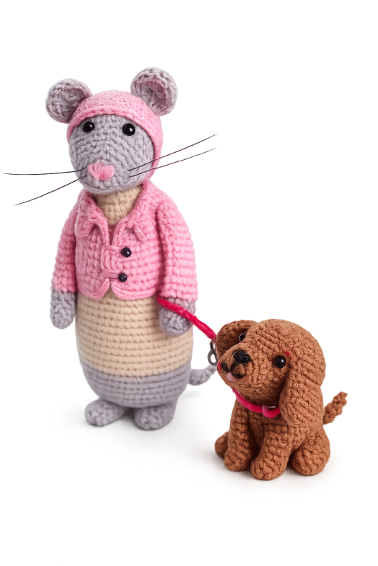 Vestingsmuis Janna en hondje Rosa