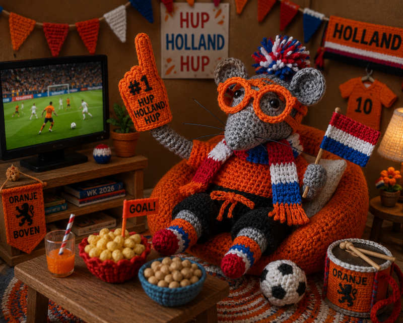 Vestingsmuis ollie oranje en de voetbalwedstrijd