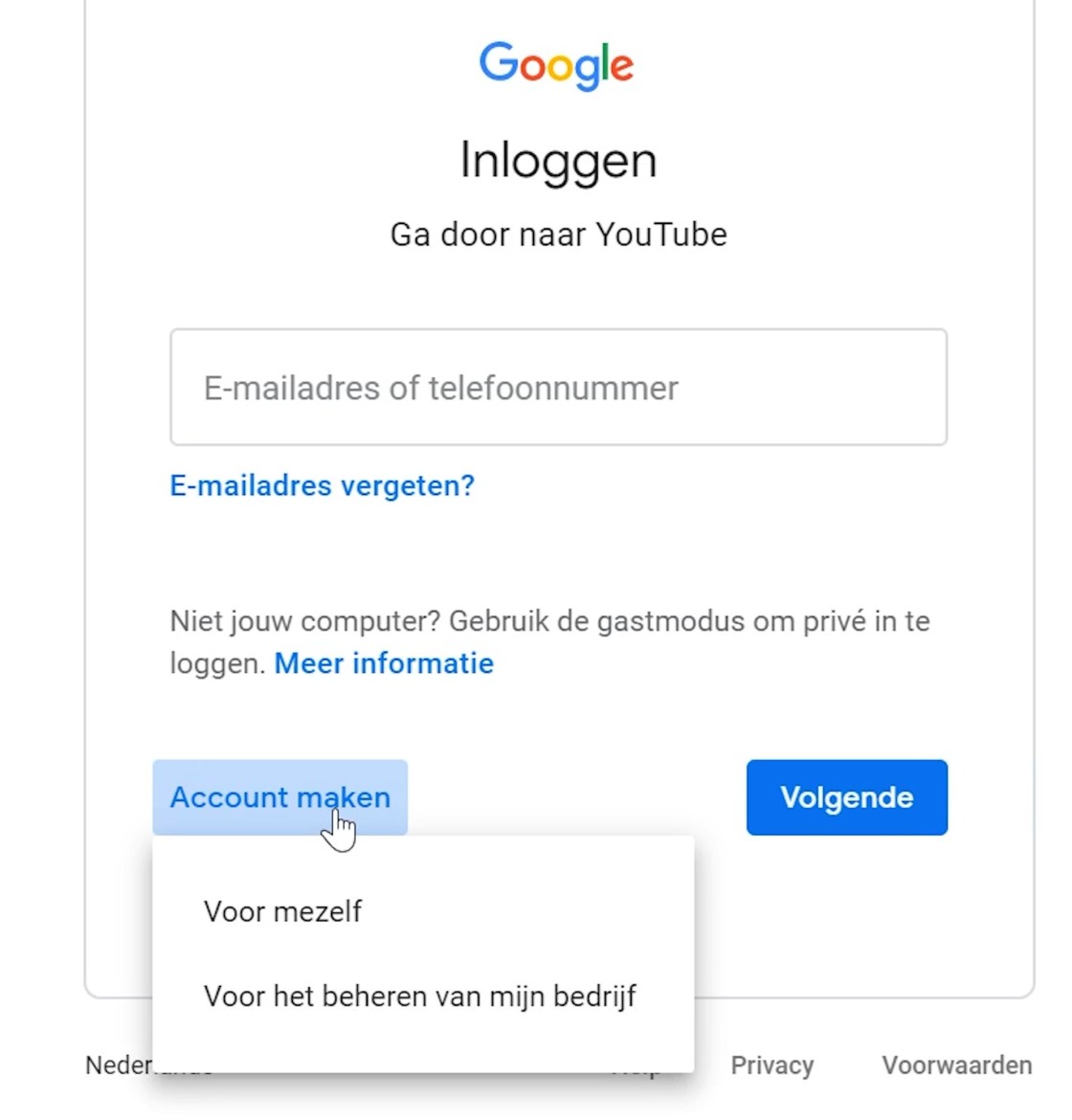 Een youtube kanaal aanmaken is gratis!