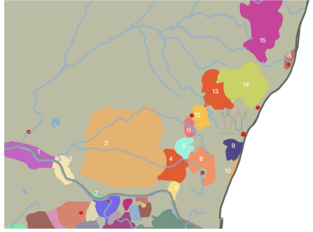 Overzichtskaart Wijngebieden NSW