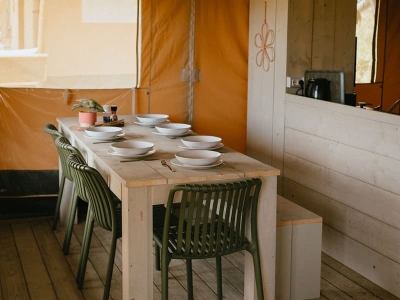 Eethoek - Safaritent Grande - Camping Vista Fermo