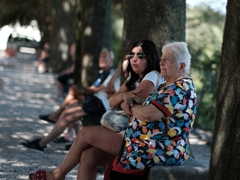 Italianen in de schaduw - Camping Vista Fermo