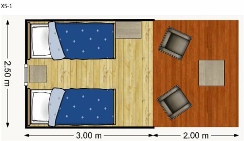 Plattegrond Safarisetje - Kleine tent - Camping Vista Fermo