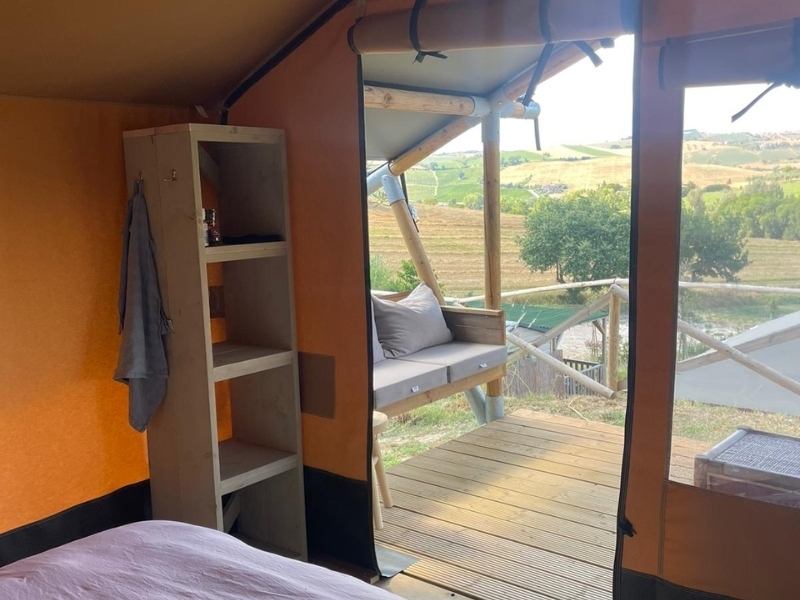 Wakker worden met geweldig uitzicht - Safarisetje - Camping Vista Fermo