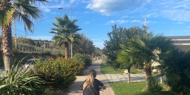 Fietsen langs de Adriatische kustlijn in Italie Fietsen langs de Adriatische kustlijn in Italie