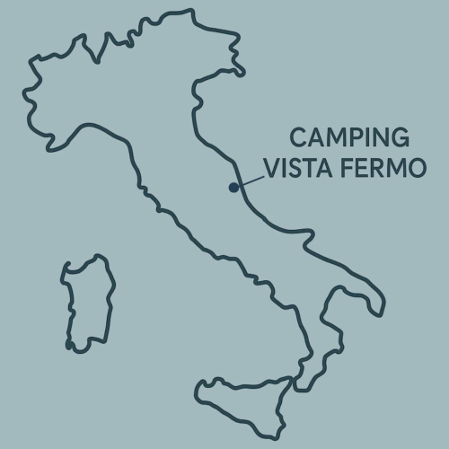 Kaart Italie Campin Vista Fermo