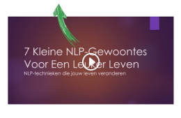 NLP College - Gewoontes voor een lekker leven