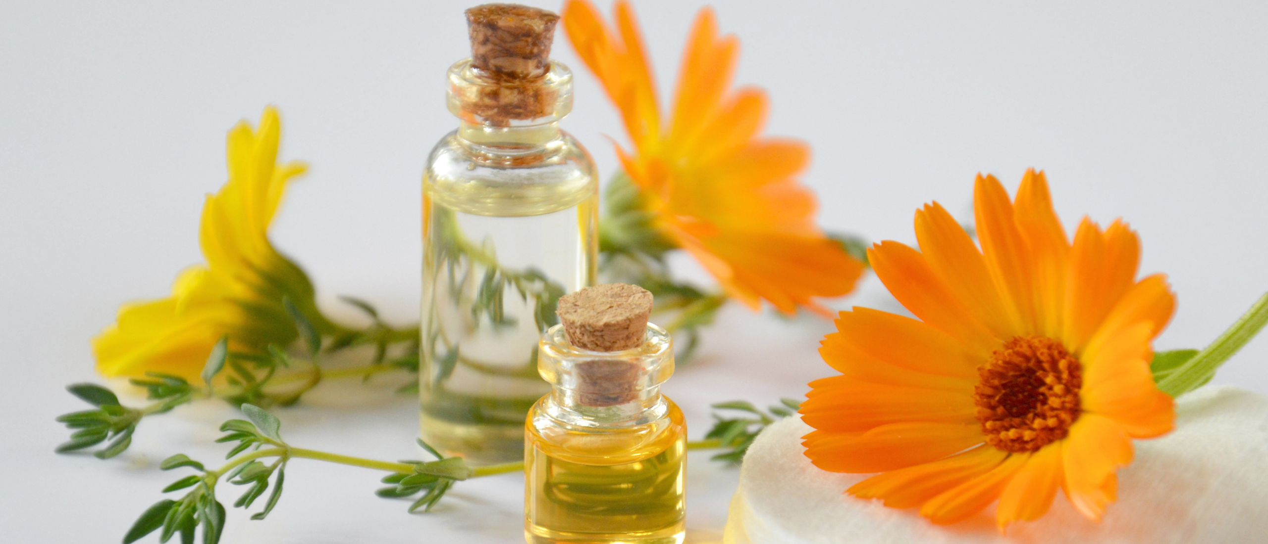 Calendula olie en bloemen voor huidverzorging