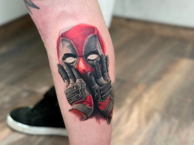 Deadpool tattoo Genk