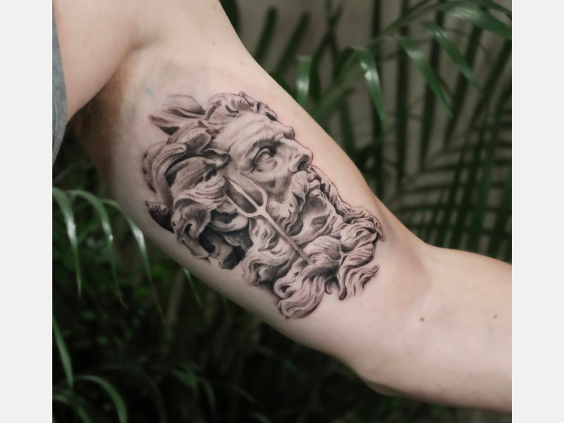 Realisme tattoo Genk Posseidon
