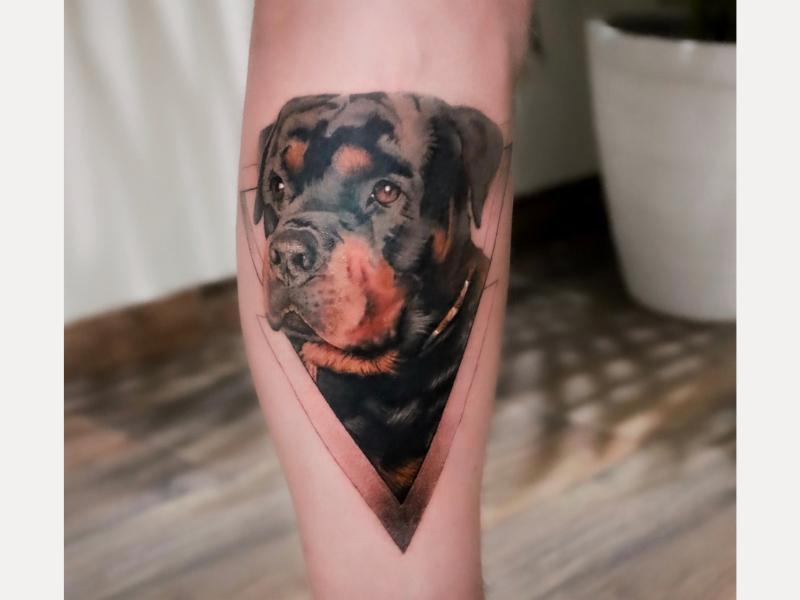 Realisme tattoo Genk Rottweiler