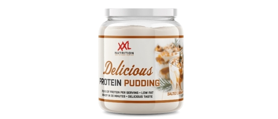 Delicious protein pudding salted caramel