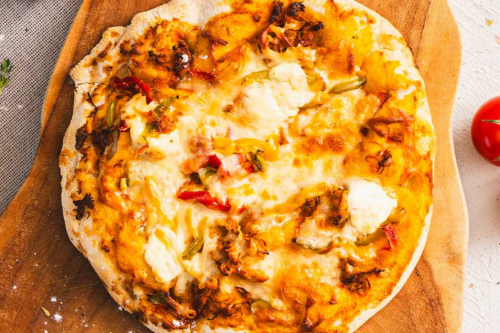 High protein snack SportMeals Pinsa Pulled Chicken
