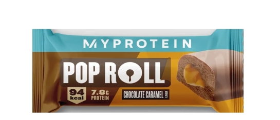 MyProtein pop roll zoete eiwitrijke chocolade snack
