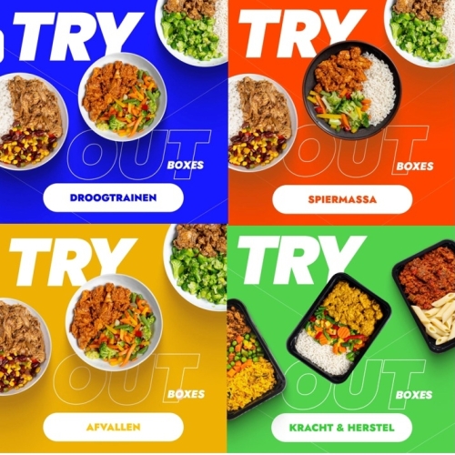 SportMeals try-out pakketten droogtrainen, spiermassa, afvallen en kracht & herstel