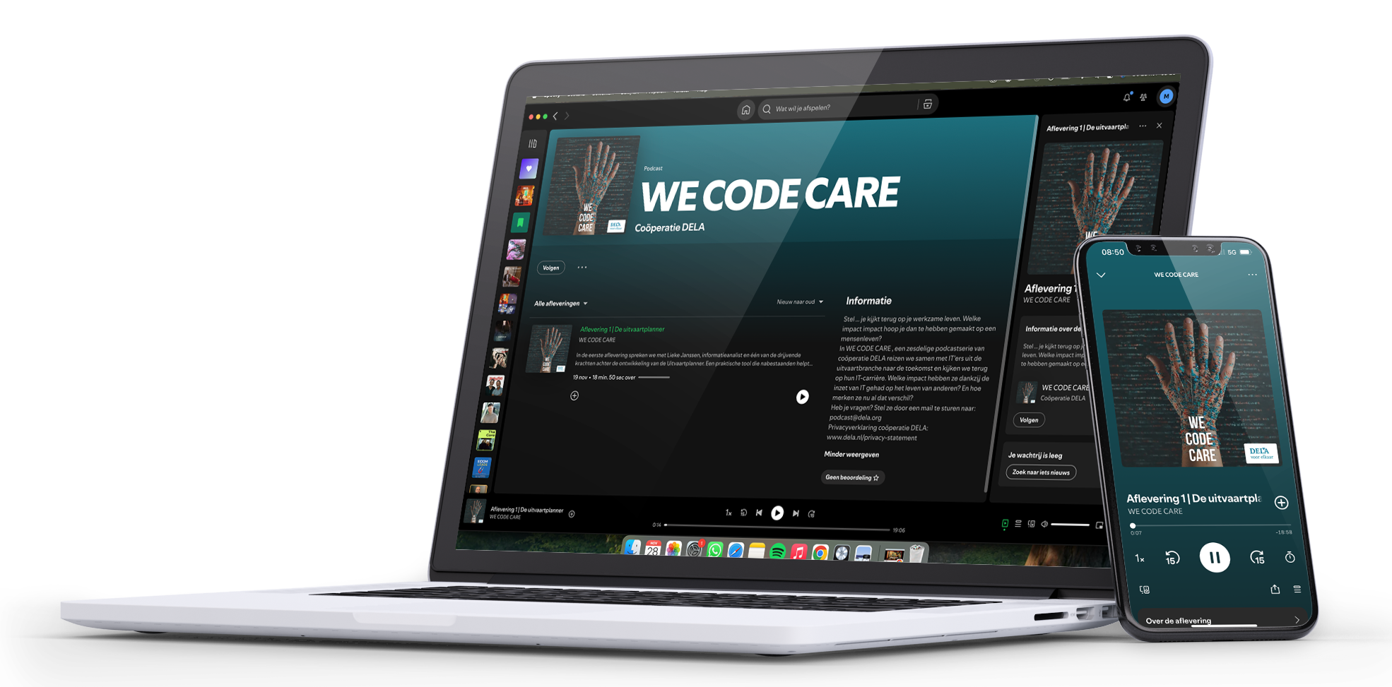 dela we code care podcast