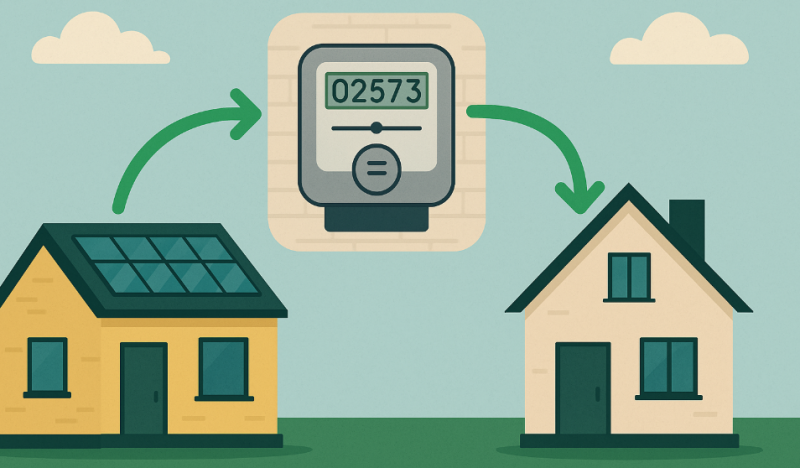 energiedelen tussen 2 woningen 2 woningen die energiedelen met elkaar