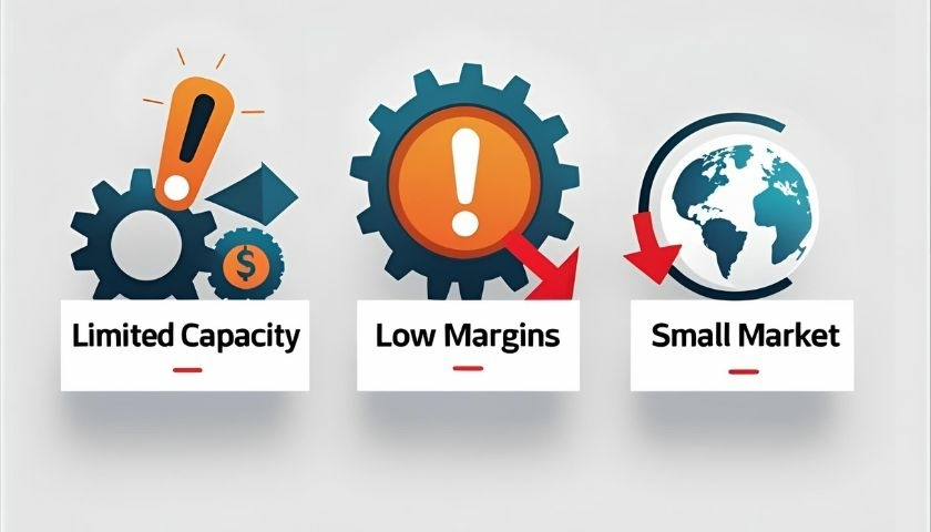 “Frustrated industrial business owner facing production capacity and margin challenges”