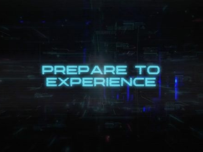 Prepare To Experience VoxTechnik Blue Screen show text with Prepare To Experience
