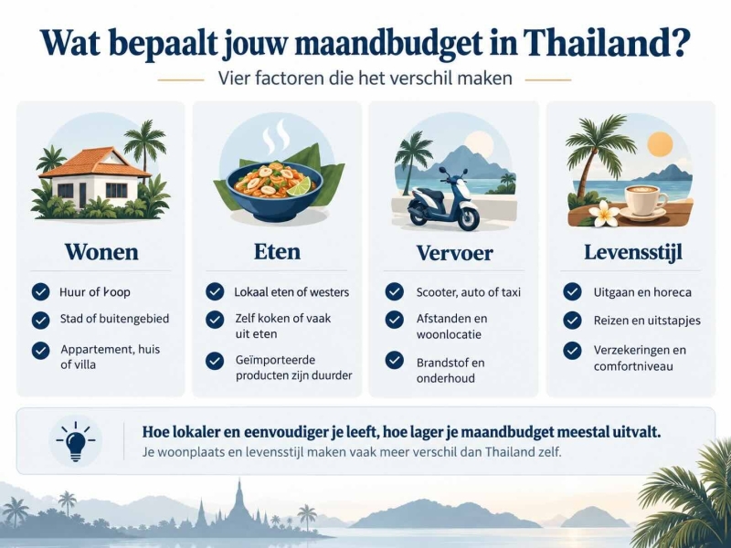 Wat bepaalt jou maandbudget in Thailand Wat bepaalt jou maandbudget in Thailand