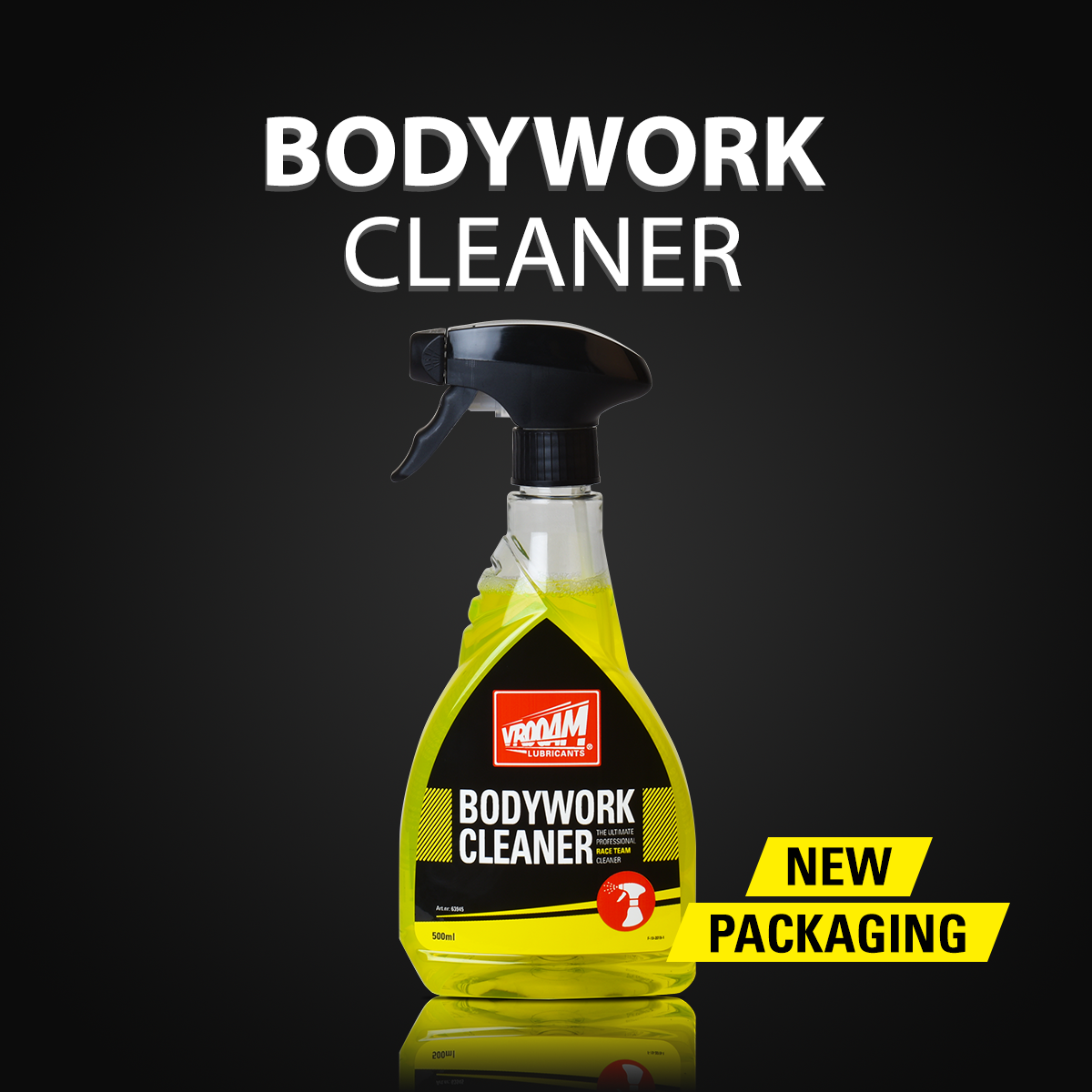 New packaging for VROOAM Bodywork Cleaner