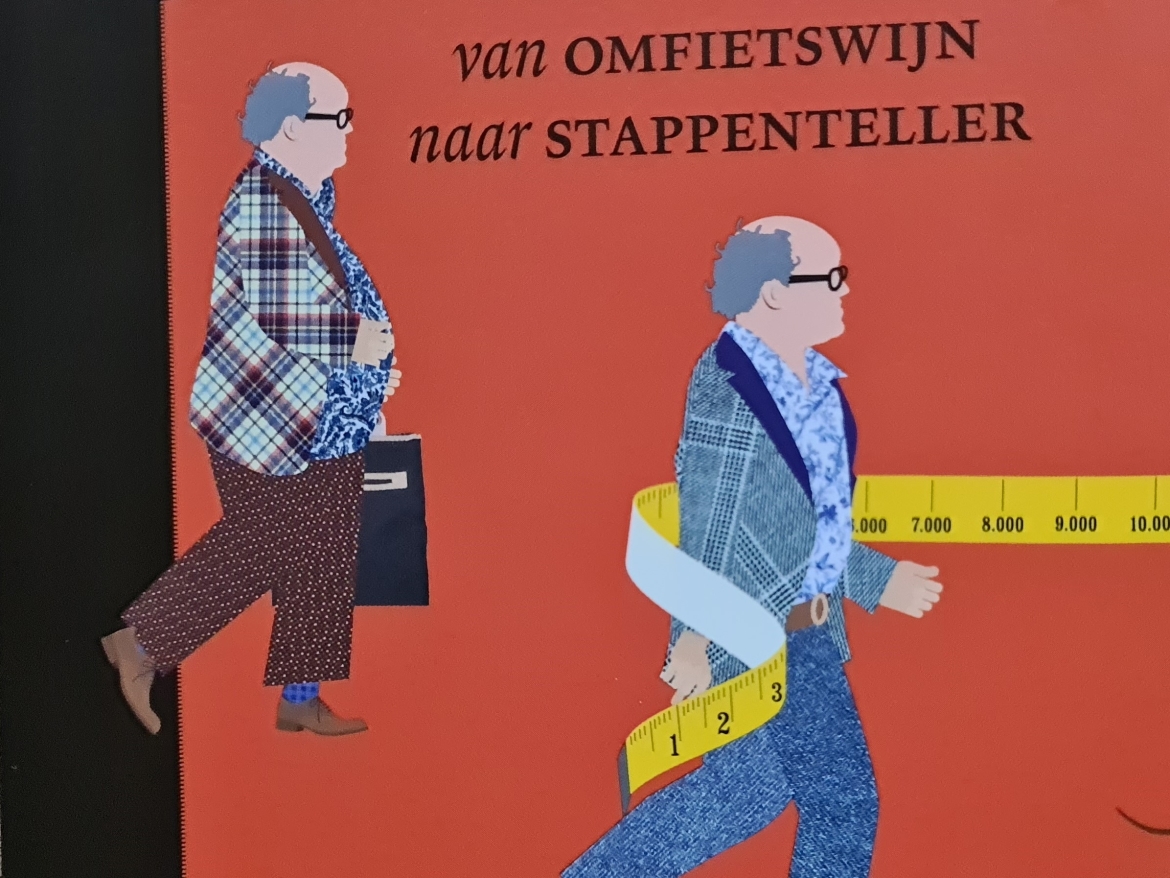 De Slankwandelaar Nicolaas Klei met boodschappentas