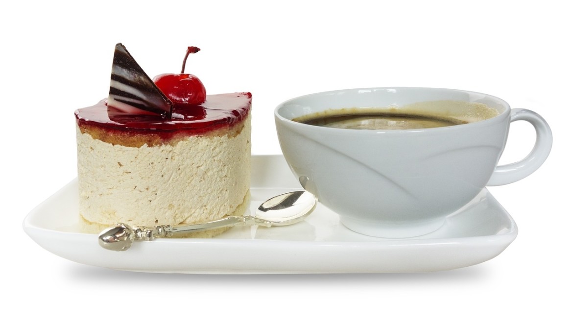 taart en koffie. gezonde eetgewoonten?